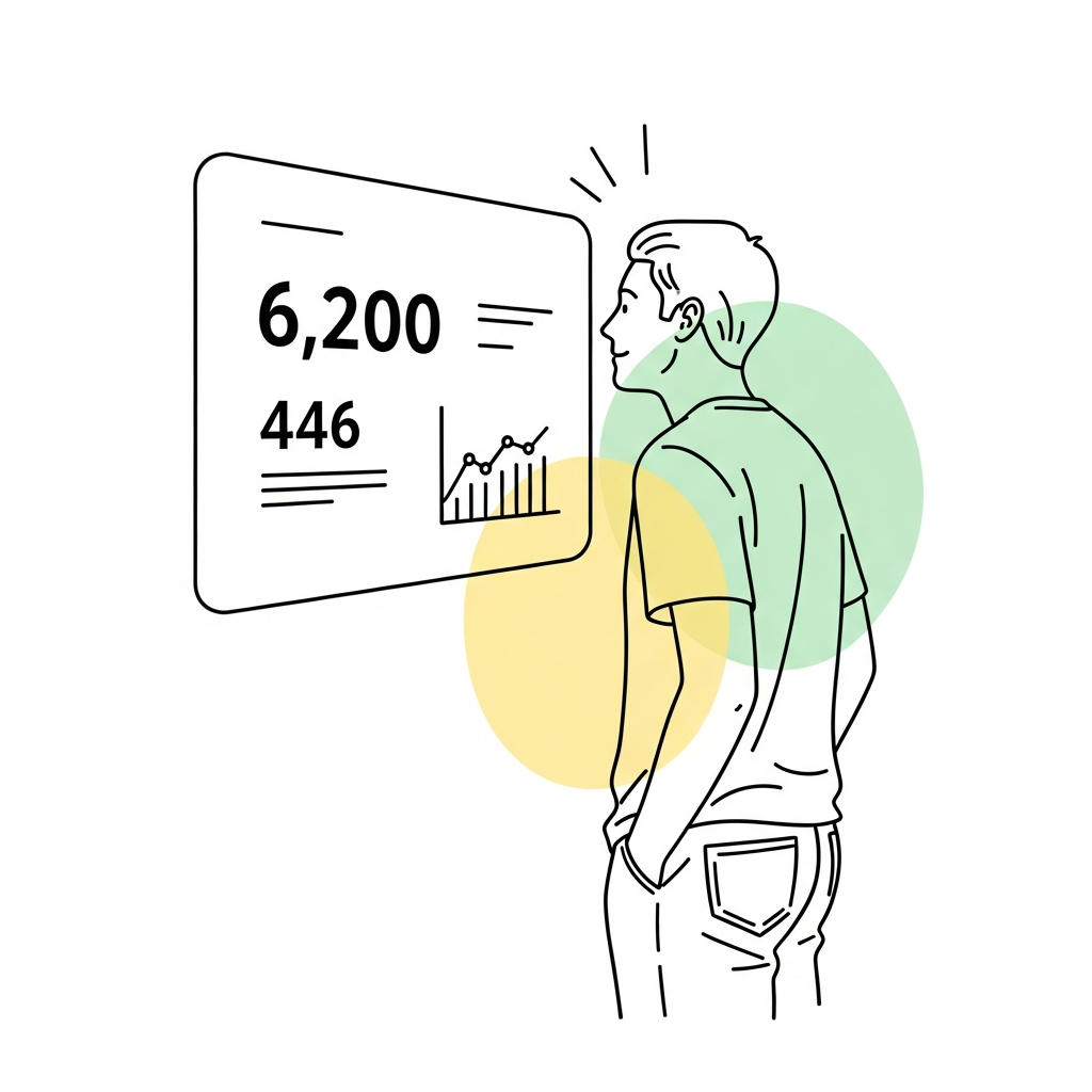 Founder looking at dashboard